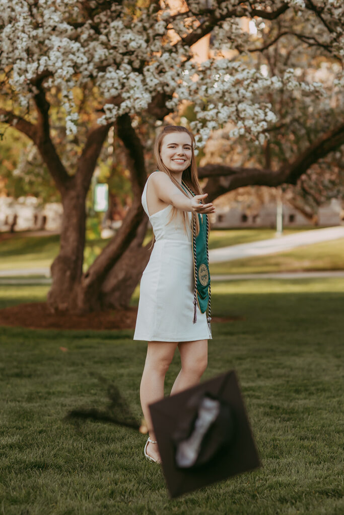 College senior photos at UVM in Burlington