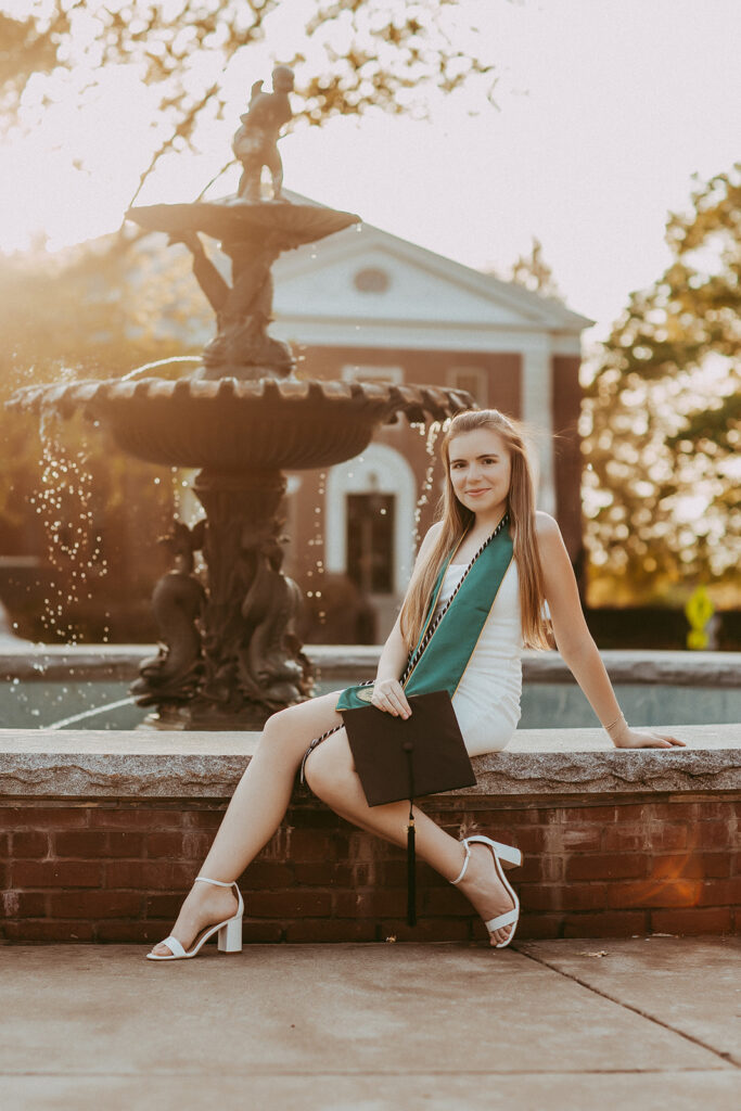 College senior photos at UVM in Burlington