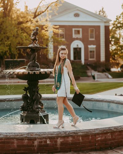 UVM senior photos on the University of Vermont campus